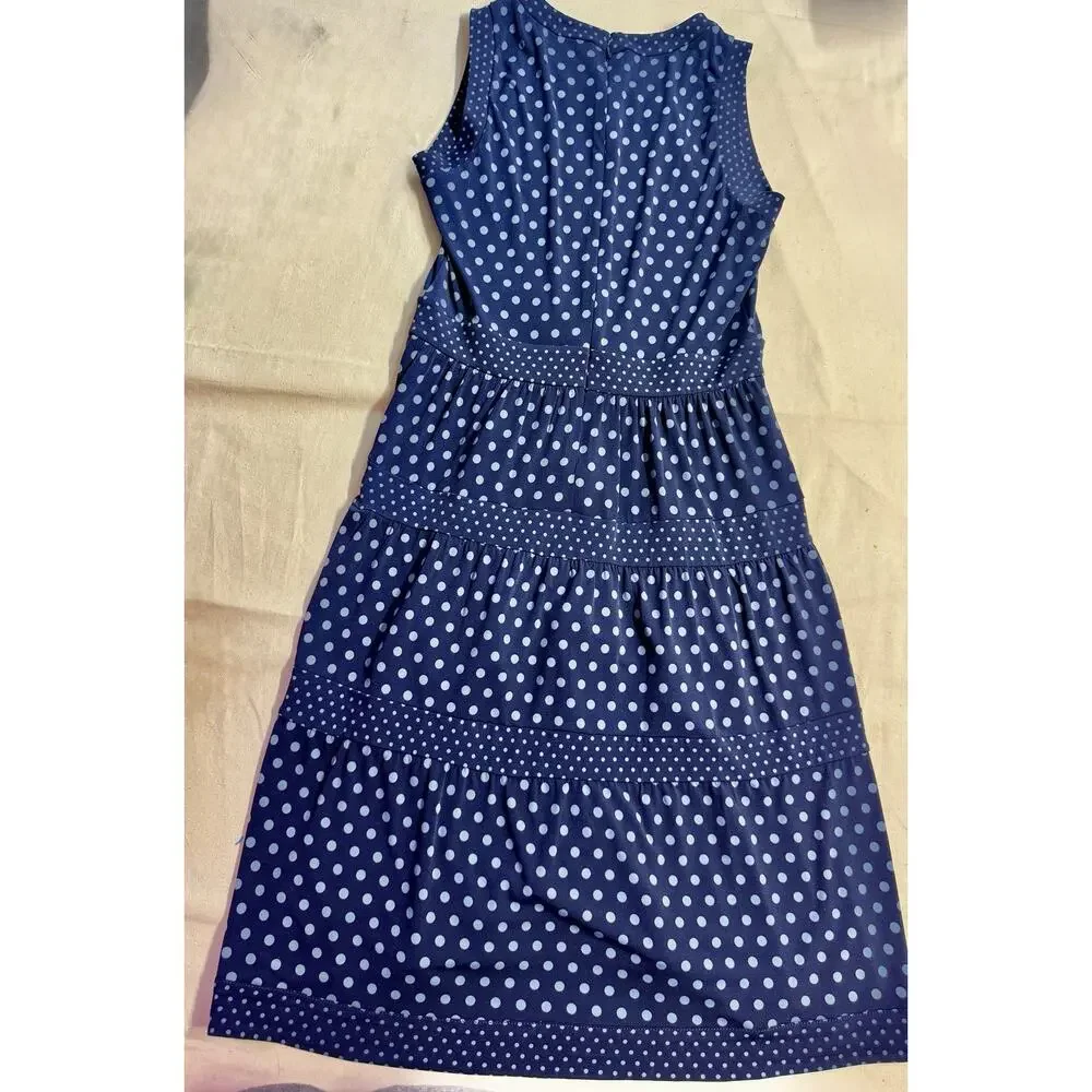 Michael Kors Women’s Blue And White Polka Dot Dress Size Small F58